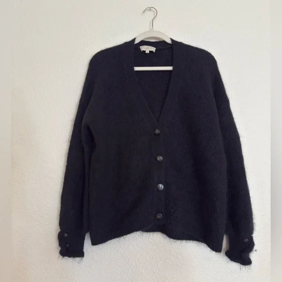 Sezane Mia Cardigan - Black - Kid mohair - Picture 3 of 11